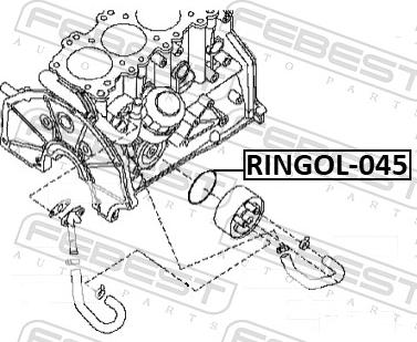 Febest RINGOL-045 - Прокладка, корпус маслянного фильтра avtokuzovplus.com.ua
