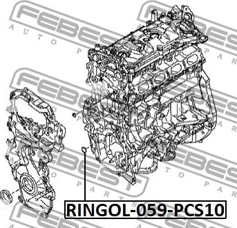 Febest RINGOL-059-PCS10 - Прокладка, масляный насос avtokuzovplus.com.ua