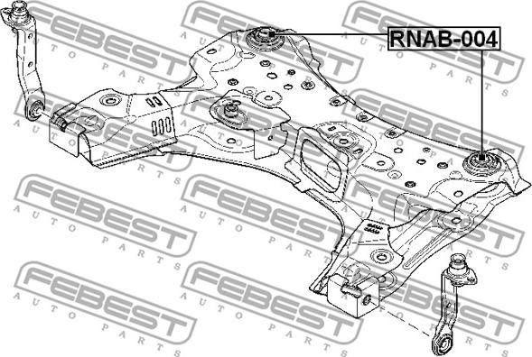 Febest RNAB-004 - Втулка, балка мосту autocars.com.ua