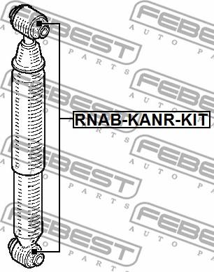 Febest RNAB-KANR-KIT - Монтажний комплект, амортизатор autocars.com.ua