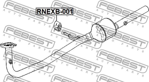 Febest RNEXB-001 - Кронштейн, система випуску ОГ autocars.com.ua