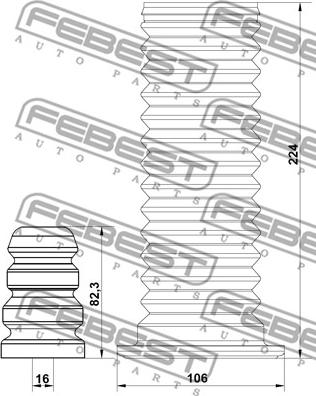 Febest RNSHB-KAPTF-KIT - Пылезащитный комплект, амортизатор avtokuzovplus.com.ua
