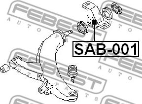 Febest SAB-001 - Сайлентблок, важеля підвіски колеса autocars.com.ua