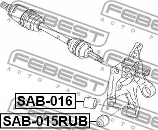 Febest SAB-015RUB - Сайлентблок, рычаг подвески колеса avtokuzovplus.com.ua