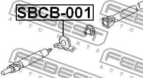 Febest SBCB-001 - Подвеска, карданный вал avtokuzovplus.com.ua