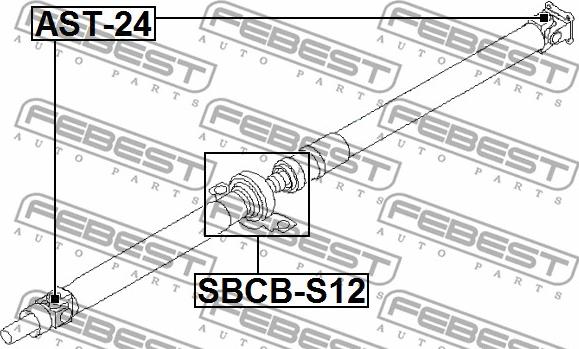 Febest SBCB-S12 - Підшипник підвісний autocars.com.ua