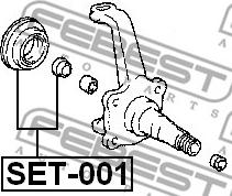 Febest SET-001 - Ремкомплект, поворотний кулак autocars.com.ua