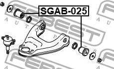 Febest SGAB-025 - Сайлентблок, важеля підвіски колеса autocars.com.ua