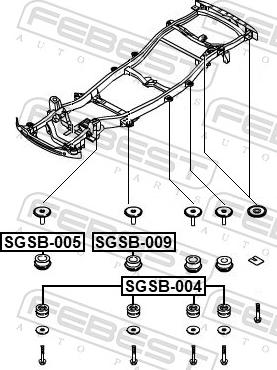 Febest SGSB-009 - Опора, рама автомобіля autocars.com.ua