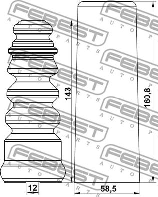 Febest SKSHB-ROOMR-KIT - Пилозахисний комплект, амортизатор autocars.com.ua