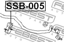 Febest SSB-005 - Втулка, стабілізатор autocars.com.ua