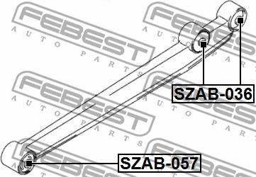 Febest SZAB-036 - Сайлентблок, важеля підвіски колеса autocars.com.ua