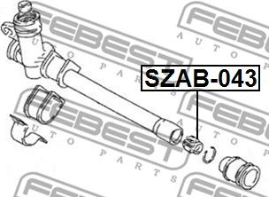 Febest SZAB-043 - Сайлентблок підвіски autocars.com.ua