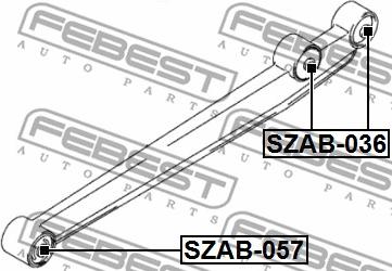 Febest SZAB-057 - Сайлентблок, важеля підвіски колеса autocars.com.ua