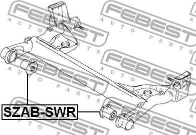 Febest SZAB-SWR - Втулка, балка мосту autocars.com.ua