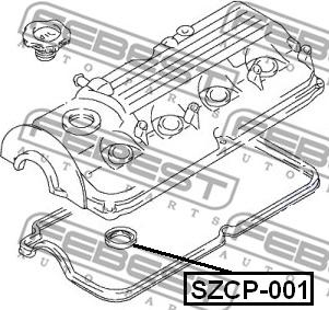 Febest SZCP-001 - Кільце ущільнююче autocars.com.ua