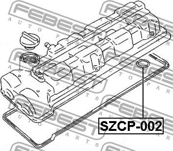 Febest SZCP-002 - Кільце ущільнювача, шахта свічки autocars.com.ua