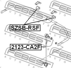 Febest SZSB-RSF - Втулка, стабілізатор autocars.com.ua