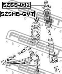 Febest SZSS-002 - Опора стійки амортизатора, подушка autocars.com.ua