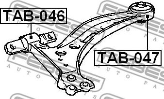 Febest TAB-047 - Сайлентблок підвіски autocars.com.ua