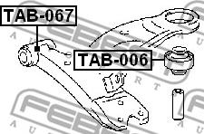 Febest TAB-067 - Сайлентблок, рычаг подвески колеса avtokuzovplus.com.ua