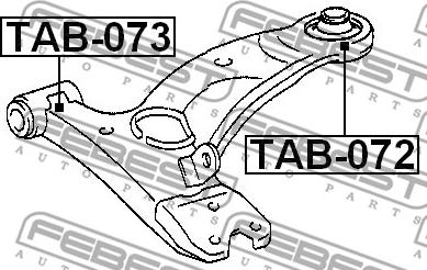 Febest TAB-072 - Сайлентблок підвіски autocars.com.ua