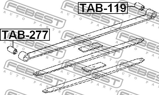 Febest TAB-119 - Сайлентблок підвіски autocars.com.ua