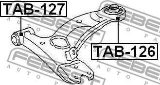 Febest TAB-127 - Сайлентблок, важеля підвіски колеса autocars.com.ua