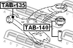 Febest TAB-135 - Сайлентблок, рычаг подвески колеса avtokuzovplus.com.ua