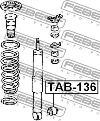 Febest TAB-136 - Сайлентблок стійки, амортизатора autocars.com.ua