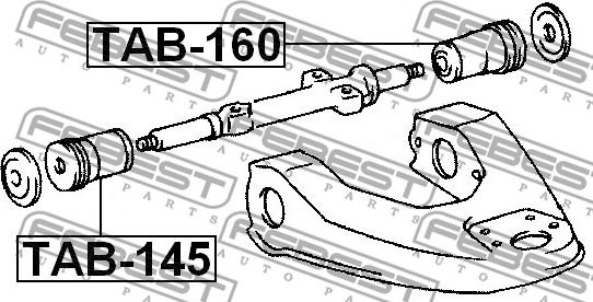 Febest TAB-160 - Сайлентблок, важеля підвіски колеса autocars.com.ua