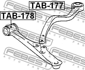 Febest TAB-178 - Сайлентблок, рычаг подвески колеса avtokuzovplus.com.ua