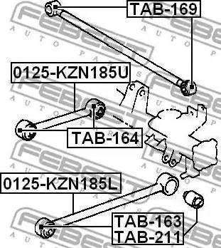 NTY ZTT-TY-042B - Сайлентблок, рычаг подвески колеса avtokuzovplus.com.ua