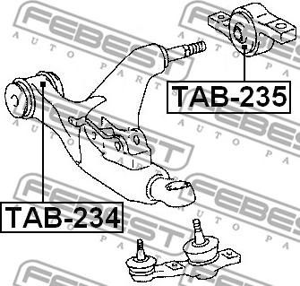 Febest TAB-234 - Подвеска колеса, комплект avtokuzovplus.com.ua