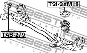 Febest TSI-SXM10 - Тарілка пружини autocars.com.ua