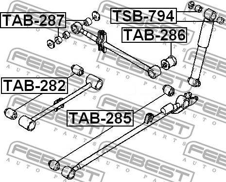 Febest TSB-794 - Втулка амортизатора, подушка avtokuzovplus.com.ua