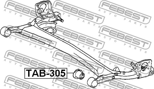 Febest TAB-305 - Сайлентблок підвіски autocars.com.ua