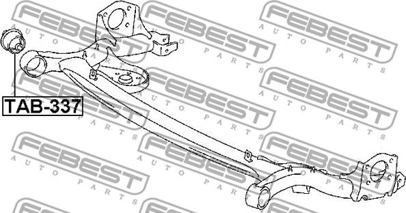 Febest TAB-337 - Втулка, балка мосту autocars.com.ua