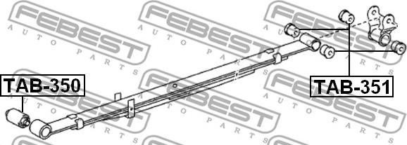 Febest TAB-351 - Втулка, листова ресора autocars.com.ua