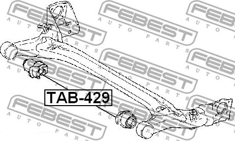 Febest TAB-429 - Сайлентблок підвіски autocars.com.ua