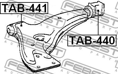 Febest TAB-440 - Сайлентблок, рычаг подвески колеса autodnr.net