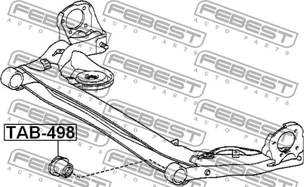 Febest TAB-498 - Втулка, балка мосту autocars.com.ua