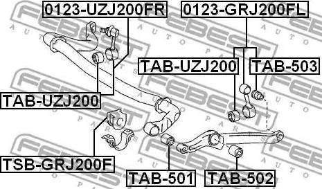 Febest TAB503 - Подвеска, стойка вала autodnr.net