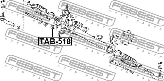 Febest TAB-518 - Подвеска, рулевое управление autodnr.net
