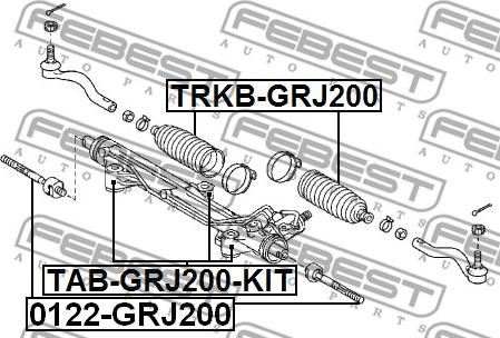 Febest TAB-GRJ200-KIT - Подвеска, рулевое управление autodnr.net