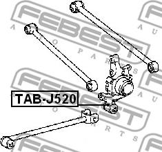 Febest TAB-J520 - Сайлентблок, рычаг подвески колеса avtokuzovplus.com.ua