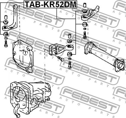 Febest TAB-KR52DM - Опора, дифференциал autodnr.net