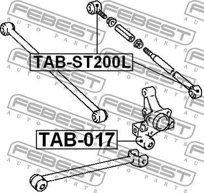 Febest TAB-ST200L - Сайлентблок, важеля підвіски колеса autocars.com.ua