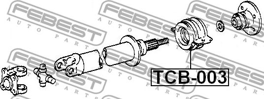 Febest TCB-003 - Підвіска, карданний вал autocars.com.ua