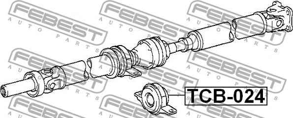 Febest TCB-024 - Підвіска, карданний вал autocars.com.ua